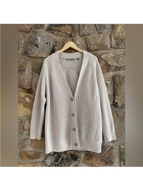 Vince wool cashmere Cardigan sweater waffle M